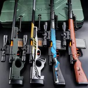 소프트 불릿 장난감총 AWM 저격 스나이퍼 라이플 모델 자동 탄피배출 서바이벌 완구