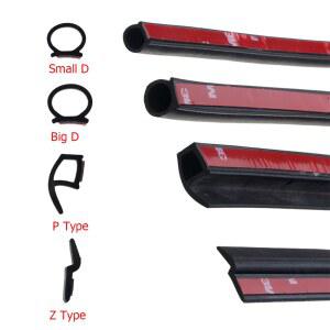 방수액 모양 유형 미터 자동차 도어 스트립 EPDM 고무 소음 방지 방진 방음 강력한 3M adhensive