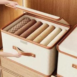 [JED] 커버 박스 옥스퍼드 튼튼한리빙 실용적인 플랩 수납 수납함 옷 수납보관 모듈형 디자인 선물용 xl 중