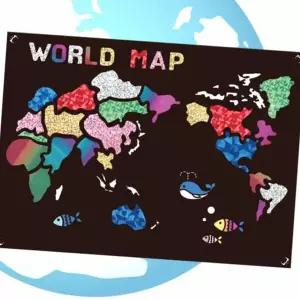 학습체험 TBZ 1200 포일아트 세계지도