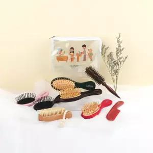 웨신 미니 헤어브러쉬 여행용 파우치 휴대용 키트 모음 택 1