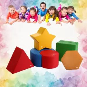 국내산 인테리어 겸용 놀이 쿠션 해와달 3D 입체 6종세트 체육교구 체육회