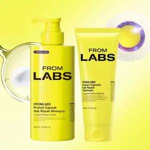 프롬랩스 극손상모 샴푸 단백질 흡착 + 트리트먼트 헤어팩 영양 클리닉 헤어케어 세트
