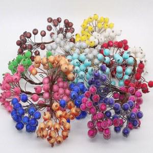 인조이끼 인공 베리 가지 20 꽃꽂이용 화환 레드 크리스마스 트리