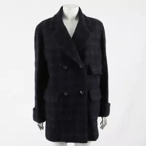 [구구스]중고명품 샤넬 트위드 하프 코트 ~44 (NO 10384121)
