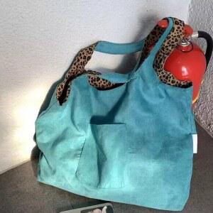 성경책커버 표지 케이스 양면 착용 스웨이드 숄더백 통근용 프린트 여성 토트백 패션 캔버스 대용량 레오파드 레이지백