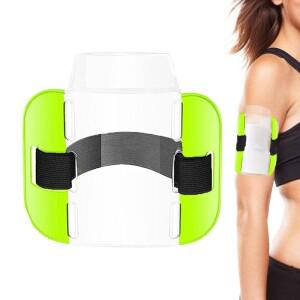 방수 스키 패스 홀더 팔 배지 완장 플라스틱 PVC ID 카드 조절 가능 스트랩 이름 라벨