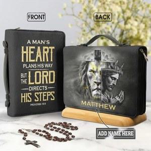 성경책커버 표지 케이스 여성용 라이온 크로스 토트 마음은 문구 프린트 계획한다 그의 길을 남자의 북커버 가방