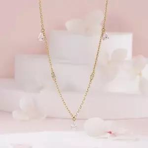 [신세계라이브쇼핑][비앤비골드] 14K 쁘띠 물방울 큐빅 체인 목걸이 MNN42491
