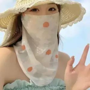 [다잇템] 여성 플라워패턴 SS 차단 UV 시폰 마스크