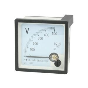 AC 0-500V 미세 조정 사각 플라스틱 케이스 아날로그 전압계 전압계