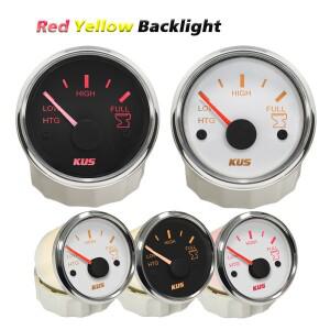KUS 52mm 0-190ohm 백라이트 12V 24V 차량 트럭 선박용 홀딩 탱크 레벨 게이지 미터