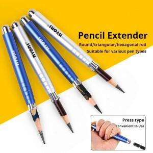 프레스형 연필 연장기 홀더 세트 조절 가능 금속 쓰기 그림 도구 학교 미술 스케치
