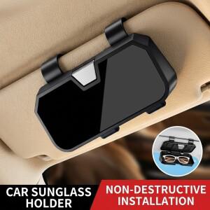 범용 자동차 안경 홀더 햇빛 가리개 선글라스 케이스  안감의 수납함 클립 원핸드 액세스 액세서리