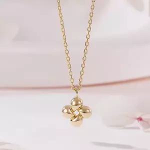 [신세계라이브쇼핑][비앤비골드] 14K 물방울 크로스 플라워 체인 목걸이 MNN42487