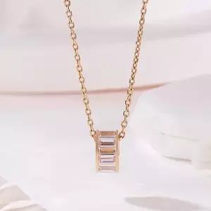 [신세계라이브쇼핑][비앤비골드] 14K 바게트 큐빅 베젤 링 펜던트 MNP42500