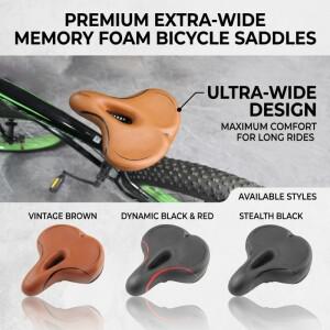 오버사이즈 컴포트 자전거 안장 통풍성 디자인 메모리폼 젤 충격 흡수 기능 MTB 로드 남여공용 공용 와이드