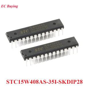 5pcs/1pc STC15W408AS STC 마이크로컴퓨터 마이크로 컨트롤러 MCU SMD STC15W408AS-35I-SKDIP28 1T 8051 단