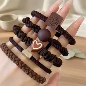 여성용 아크릴 폴리 꼬임 헤어밴드 세트