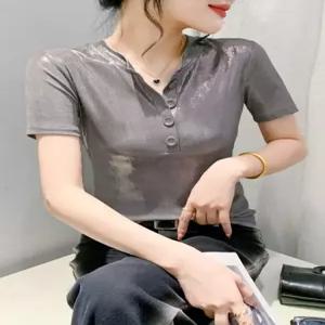 여성 라인댄스복 상의 무대의상 라틴댄스복 데일리 여름