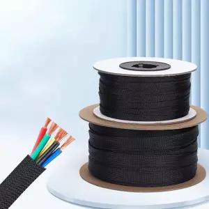 케이블 전선 정리 보호 커버 망사튜브 8mm 슬리브 블랙 수축 1m 메쉬