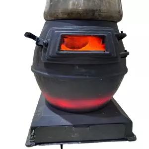 주물 난로 가정용 원형 군고구마 펜션 실내 주물난로