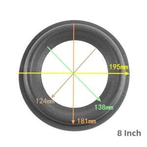 1개 교체용 호환 8인치/10인치/12인치 스피커 폼 에지 베이스 우퍼 서라운드 원형 수리용 호환 서브우퍼