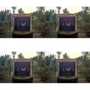 차박 트렁크텐트 130x100x160cm 폴대형 카키 차량도킹텐트 차량용텐트