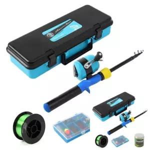 루어+릴+낚싯대세트 1.2m 블루 낚시세트 릴낚시대