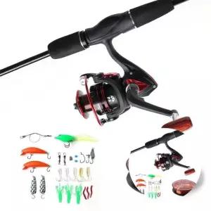 올인원 루어+스피닝릴+낚싯대세트 1.67m 채비세트 낚시채비 경량낚시대