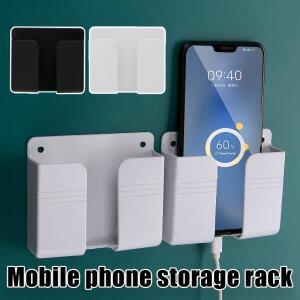 다기능 벽걸이 수납함 무타공 정리함 TV 리모컨 DIY 휴대폰 충전기 거치대