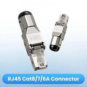 1PCS RJ45 Cat8 Cat6A 커넥터 차폐형 툴리스 모듈형 종단 플러그 2000MHz 40G LAN 케이블22AWG-24AWG용