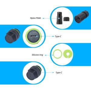 10Gbps IP68 방수 단일 포트 직선형 C타입 USB 커넥터 3.1 버전 야외 마더 시트 M20