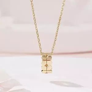 [비앤비골드]14K 립스 플라워 링 펜던트 체인 목걸이 MNN42494