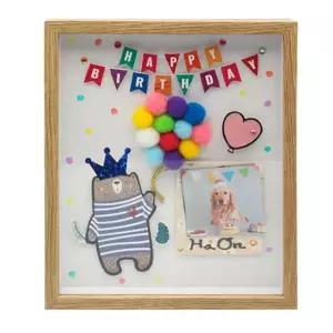 [아트박스]/엠에스코퍼레이션 뚝딱공작소 생일 우드톤 입체 캔버스 액자 만들기