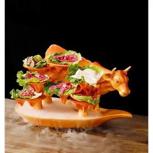 한우 접시 소 그릇 고급 황금 부위별 샤브샤브 식당