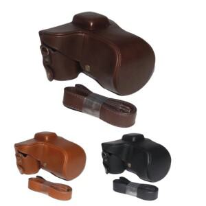 [호환품]어깨끈 삼성 호환 NX300 빈티지 PU 가죽 카메라 케이스 가방 커버