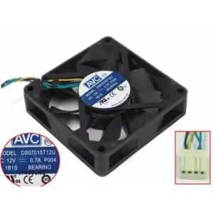 AVC 서버 냉각 선풍기, 4 와이어, DC 12V, 0.7A, 70x70x15mm, DS07015T12U