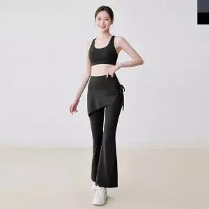 [옷자락]여자 부츠컷 치마 레깅스 힙커버 요가 필라테스 팬츠