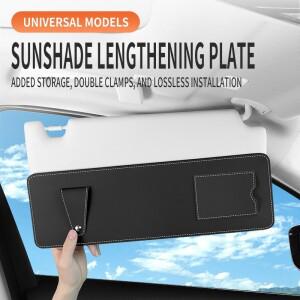 차량용 햇빛 가리개 확장 패널 측면 안경/카드 수납 기능 포함 눈부심 방지 자동차 트럭 SUV 내부 부품용