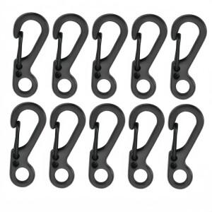 10pc 미니 Carabiner 클립 메탈 스프링 스냅 후크 Paracord 매는 밧줄 키 체인 배낭 병 야외 액세서리