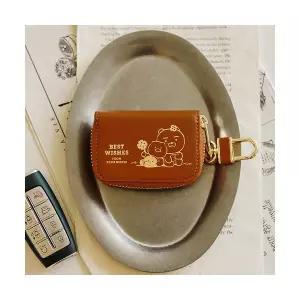 카카오프렌즈 레더 스마트키 케이스 브라운 춘식이 차키지갑