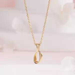 14K 이중 삼각 고리링 체인 목걸이 MNN42489