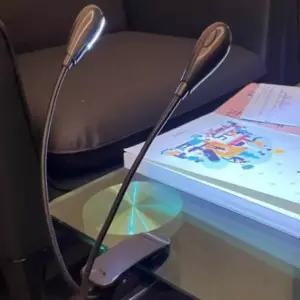 책상LED등 LED책상등 침실무드등 집게조명 집게독서등 트윈 2구 블랙