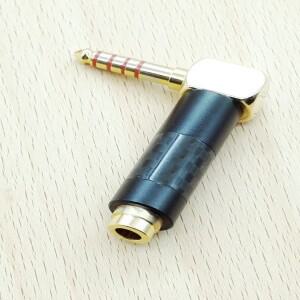 L자형 4.4mm 오디오 밸런스드 8.5옴/36옴/75옴/150옴/330옴 임피던스 어댑터 플러그 HiFi 플레이어/이어폰/