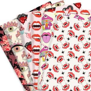 50x145cm 공포 무서운 혈액 눈 치아 100% 순수/폴리 에스터 코튼 소재 패치 워크 봉제 직물 퀼트 바느질 DI