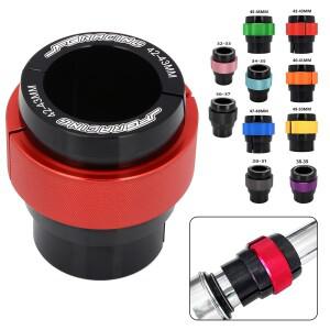 [호환품]바이크 오토바이 범용 CNC 28-50MM 프론트 포크 오일 씰 드라이버 도구 렌치 알루미늄 핏 먼지 자