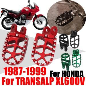 바이크 오토바이 발판 Footpegs 발 페그 레스트 페달 부품 Honda 호환 Transalp 600 XL600V XL V 1987-1999