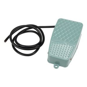 TFS-2 알루미늄 녹색 케이스 1m 케이블 풋 스위치 실버 접촉 페달