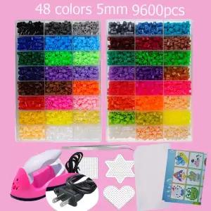 하마 비즈 상자 Embgem 열 모자이크 Ferro Euducation 다림질 퓨즈 Brinquedo DIY 24 48 72 코어 2.6MM